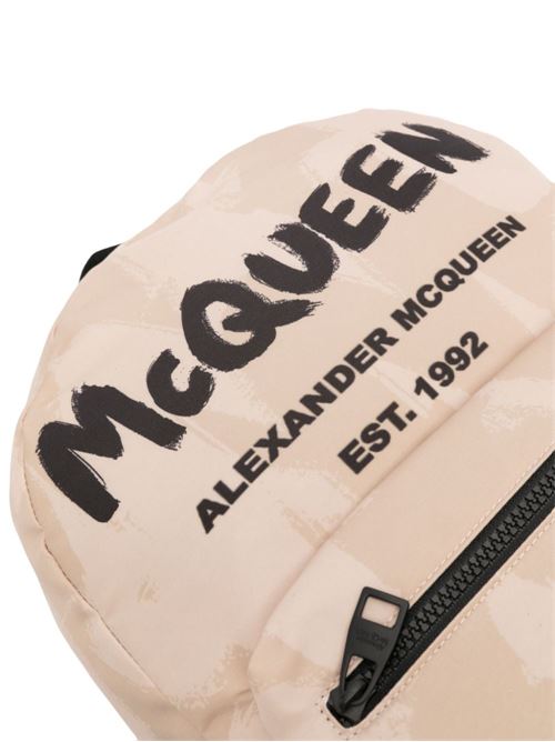 Backpack with graffiti logo print for men. Alexander McQueen | 6464571AAQ19769